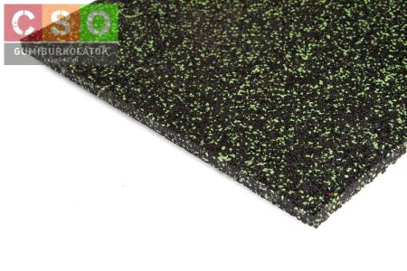 II. osztályú 20x500x500mm szórt zöld gumilap