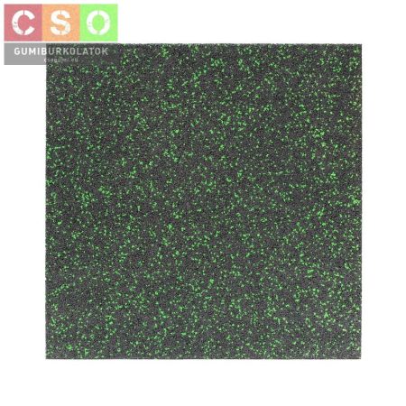 II.o. 30x1000x1000mm szórt zöld osztott esésvédő gumilap